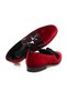 Red Color Laceless Genuine Leather Velvet Leather Sole Men's Shoes - 2