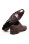 Brown Lace-Up Genuine Leather Sole Men's Shoes - 2
