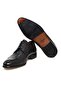 Black Color Lace-Up Genuine Leather Leather Sole Men's Shoes - 3