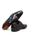 Black Color Lace-Up Genuine Leather Leather Sole Men's Shoes - 2
