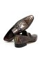 Green Color Laceless Genuine Leather Men's Shoes - 2