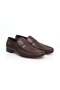 Brown Laceless Genuine Leather Men's Shoes