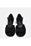 Large Size Women's Genuine Leather Suede Sandals 41-42-43-44 Black Suede - 3