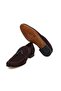 Brown Laceless Genuine Leather Suede Men's Shoes - 3