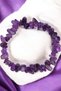 Amethyst Bracelet Amethyst Stone Bracelet Flexible Cord Fits Any Wrist Natural Stone Bracelet