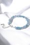 Aquamarine Bracelet Aquamarine Stone Bracelet Flexible String Fits Any Wrist Natural Stone Bracelet - 3