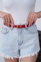 Women's Basic Red Belt Trouser Belt Dress Belt Shirt Belt Coat Belt - 2