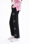 26904-26 Girls' Denim Trousers with Stone Butterfly Detail, Straight Leg, Comfortable Fit, Casual Jean Trousers - 5