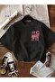 Unisex It Is What It Is Printed Oversize Crew Neck T-Shirt - 3