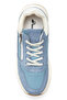 Leather and Suede Women's Sneakers with Side Zipper - 5