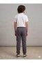 School Girls Boys Children's Smoked Color Seasonal 2-Thread Sweatpants - 3