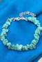 Turquoise Necklace Bracelet Turquoise Pendant Bracelet Set Steel Wire Steel Clip Steel Ring Steel Chain - 4