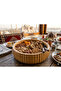 Bamboo Striped Bowl, Large Size 22*6cm Fruit Bowl Bread Bowl Salad Appetizer Bamboo Bowl Presentation Tray 22 cm - 3