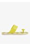 Look Copacabana Women's With Printed Sole Single Strap Sandals-Yellow, size-40