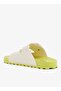 Folk Women's Birken Style Sandal With Adjustable Strap-Yellow/White, size-41 - 2
