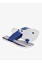 Look Estampa Women's Printed Sole Single Strap Sandals-Blue, size-39 - 3