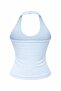 2081 Women's Halter Neck Backless Athlete Blouse Baby Blue - 2