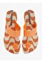 Look Copacabana Women's With Printed Sole Single Strap Sandals-Orange, size-38 - 4