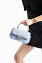 حقيبة نسائية من نوع NÇS Blue Covered Baguette Cross - 4
