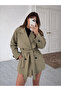 Windbreaker Trench Coat with Buttons and Ties