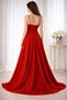 Women's Stylish Double-Breasted Collar Slit Detail Maxi Length Evening Dress - 5