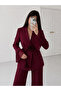 Floral Lace-Up Sleeves Tulle Blazer Suit - 5