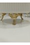 4-Piece Butterfly, Daisy Figured Porcelain, Serving Plate, Presentation Bowl, Metal Gold Legs - 4