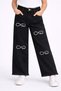 26904-26 Girl's Denim Trousers with Love Embroidery Detail, Straight Leg, Comfortable Fit, Casual Jeans - 6