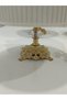 4-Piece Butterfly, Daisy Figured Porcelain, Serving Plate, Presentation Bowl, Metal Gold Legs - 8