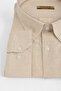 Large Size Beige - White Cotton Men's Shirt (Btl-7122-Tss) - 4