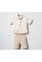 Baby Boy Linen Shirt and Shorts Set with Vest - 7