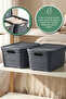 2 Pieces 10.8 Lt Storage Box with Lid Organizer Large Size Closet Organizer Storage
