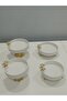 4-Piece Butterfly, Daisy Figured Porcelain, Serving Plate, Presentation Bowl, Metal Gold Legs - 3