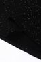Cris Black Cyrstal Detail Slim Fit Glitter Short Sleeve Full Length Crew Neck Blouse - 7