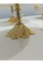 4-Piece Butterfly, Daisy Figured Porcelain, Serving Plate, Presentation Bowl, Metal Gold Legs - 6