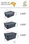 6 Piece Storage Box Set with Lid Organizer Closet Organizer Box 2X2.8Lt 2X8.2Lt 2X10.8 Lt - 3