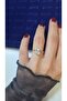 Premium Design Baguette Zircon Stone Sparkling Women's Ring Adjustable Without Size