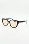 Savena Black Frame Cat Eye Sunglasses – Light Nude/Tea Glass, Uv400 Protection Stylish Women - 5