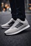 Unisex Black and White Breathable Lace-Up Sneakers - 2