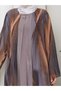 Plus Size Covered Dress with Stone Detail and Patterned Design - 3