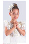Girl's Flower Applique Party Dress Birthday and Performance Costume Gown - 2