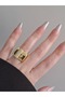 Steel Gold Luups Ring - 2