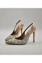 Women's Evening Dresses with Stone-Embellished Heels - 2