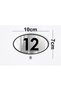1 to 12 Ellipse Laser Black & Silver - Apartment Site -Apartment Hotel Office Door Number 10X7Cm - 4