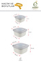 Storage Container Set with Lockable Lids, 3-Piece Leak-Proof Food Container, Microwave and Freezer Safe - 3