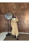 Kruvaze Collar Women's Trench Coat with Removable Belt and Buttons