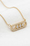Horizontal Messika Model Fixed Zircon Stone Gold Color Stainless Steel Women's Necklace - 5