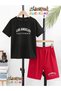 Los Angeles Yazi Printed Top and Shorts/T-Shirt Two-Piece Summer Kids' Set