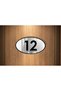 1 to 12 Ellipse Laser Black & Silver - Apartment Site -Apartment Hotel Office Door Number 10X7Cm - 3