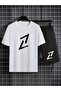 Men/Women Oversize T-Shirt Shorts Set Casual Combination - 3